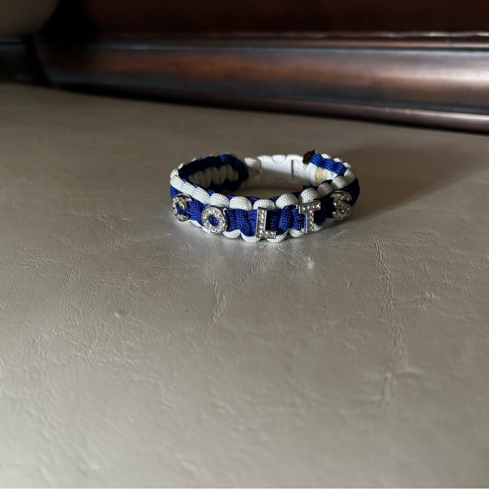 Blue and Silver Colts Bracelet